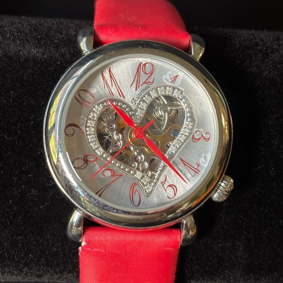 Stuhrling Original Cupid Watch with Original Red Leather Band-Krysterna Crystals - Picture 1 of 16